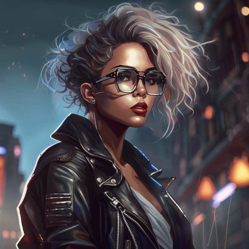 Edgy Fashionista in Graffiti Art Style