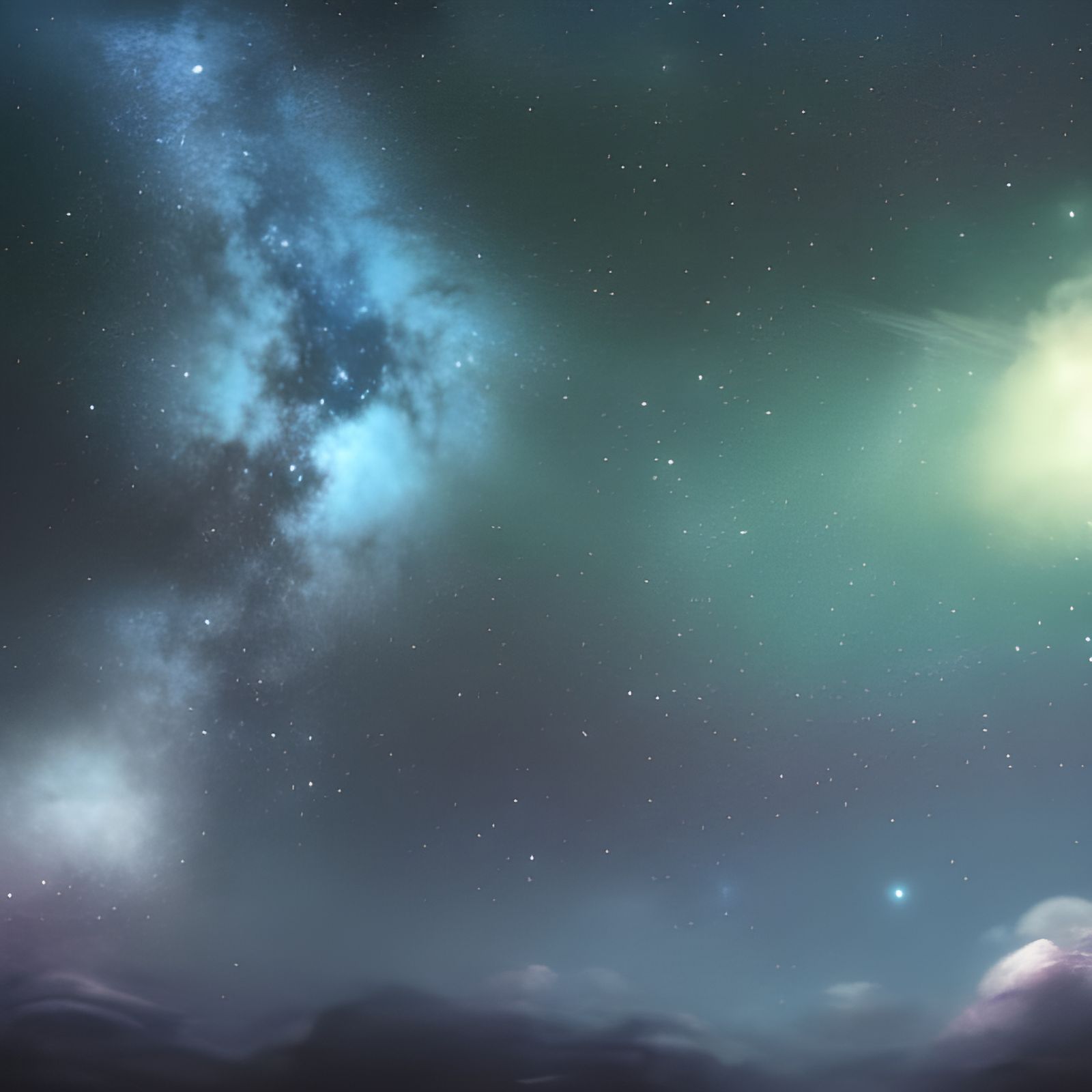 Night Sky Stars Milky Way in Detailed Matte Painting