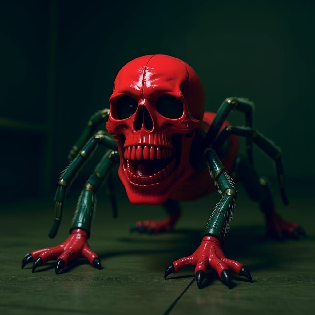 Terrifying Giant Spiders Descend in Realistic Cyberpunk Styl...