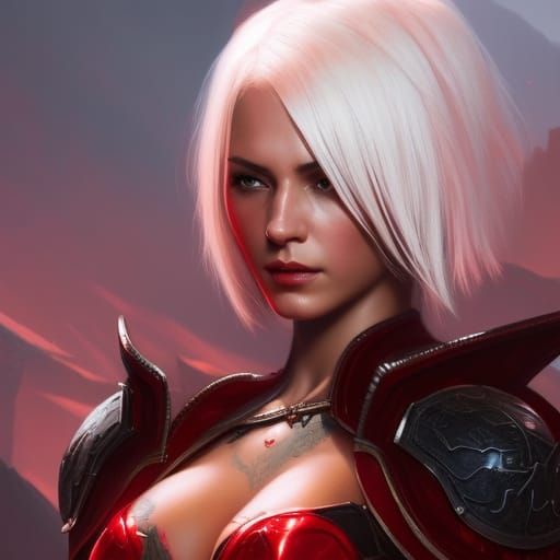 Detailed Dark Fantasy Portrait of Tattooed Woman