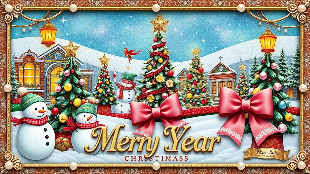 Joyful Winter Wonderland Patchwork Card