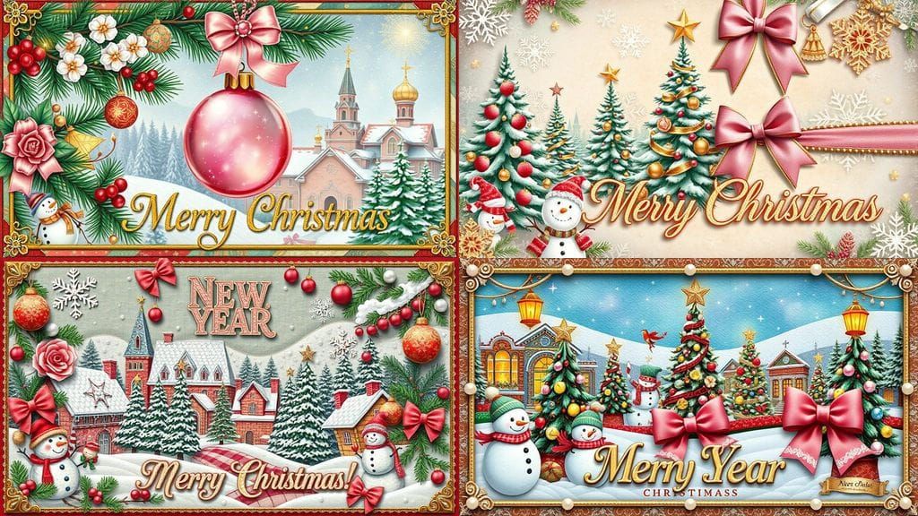 Whimsical Winter Wonderland in Festive Patchwork Style