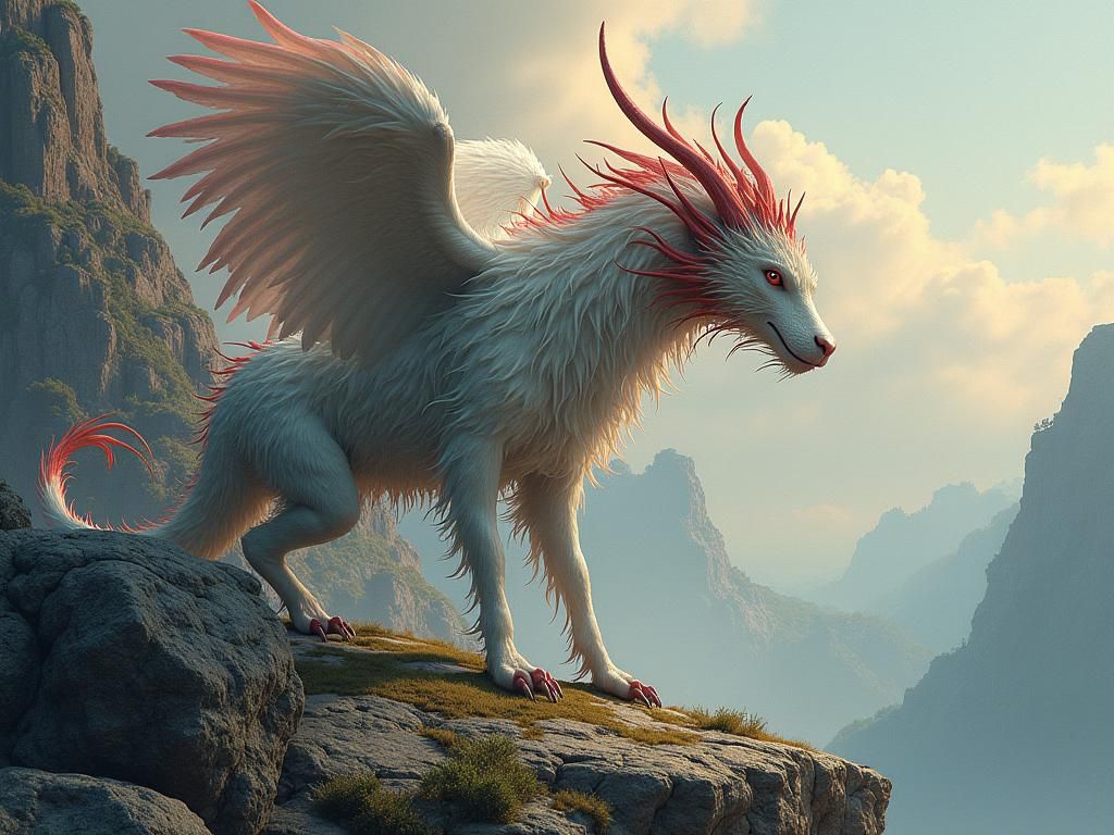 Captivating Mythical Creature in Breathtaking Landscape
