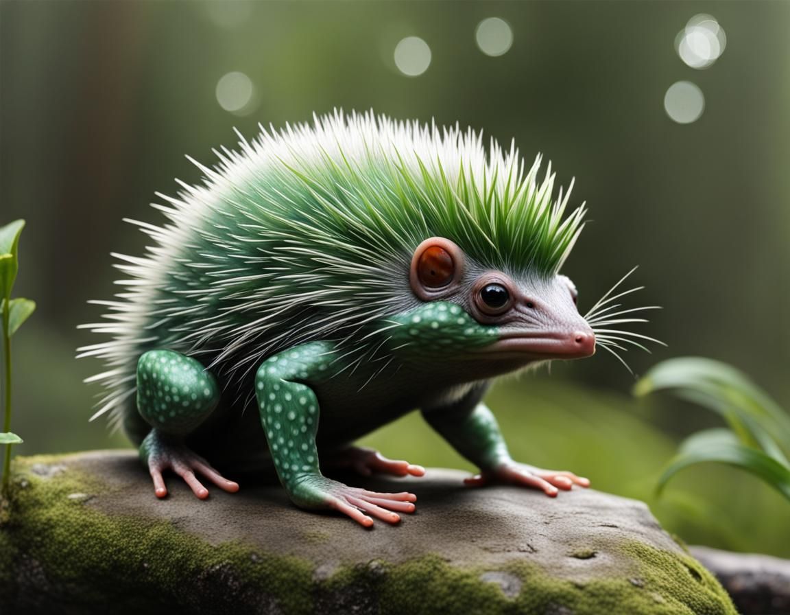 Hybrid Animal  Frog Porcupine