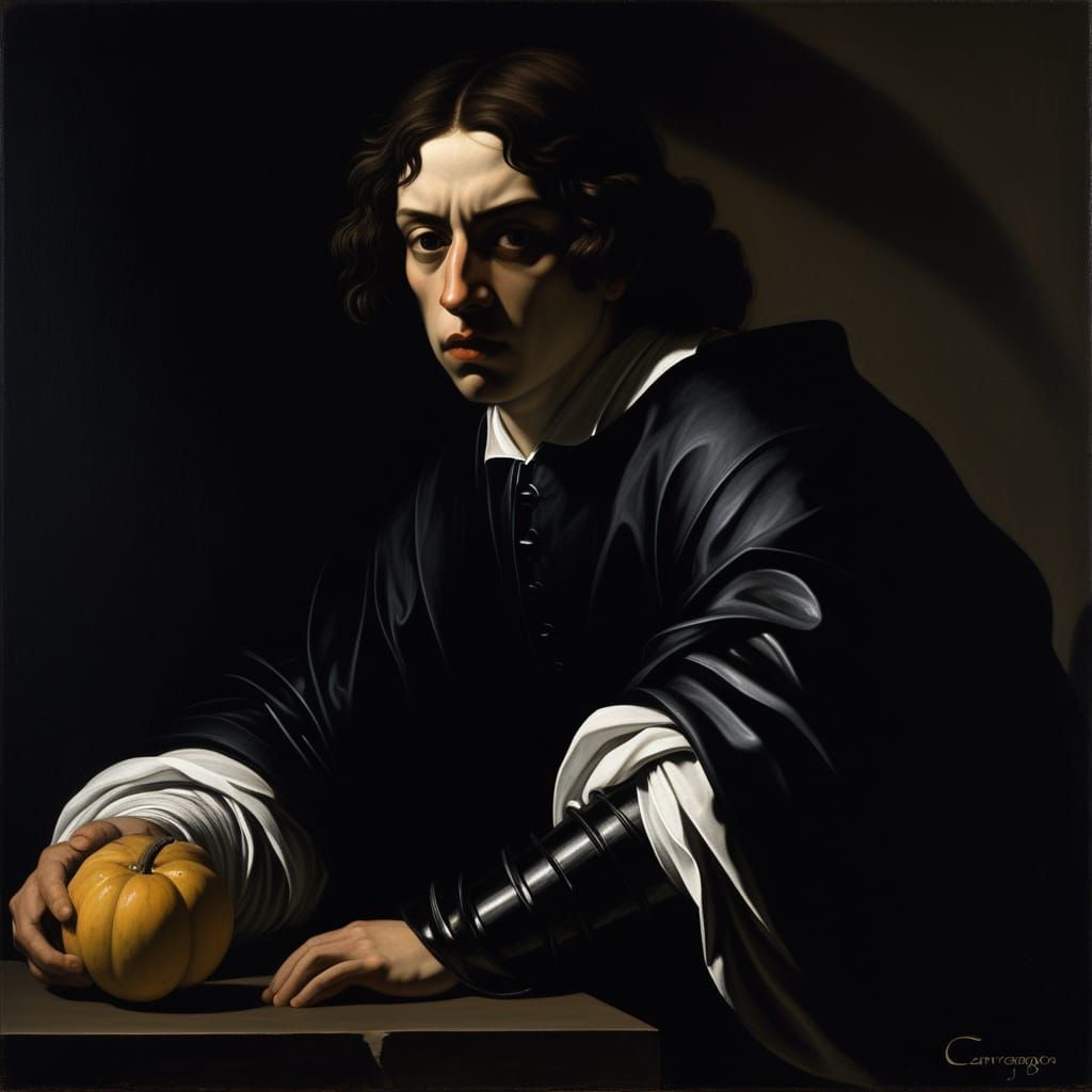 Mysterious Dark Masterpiece in the Style of Baroque