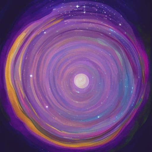 Rainbow Stars as Gouache Watercolor Painting