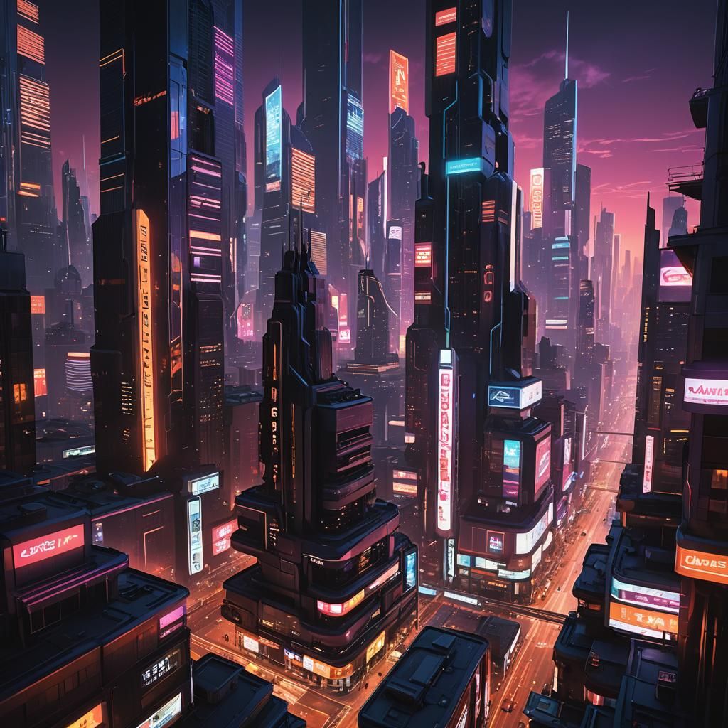 Futuristic Cityscape Inspired by Syd Mead
