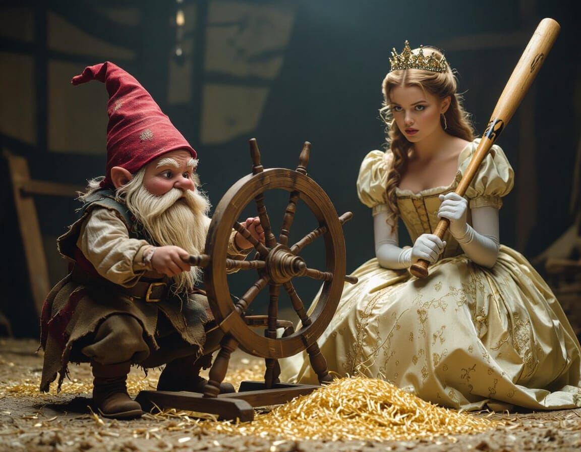 Gnome Spins Gold for Queen, Cinematic 35mm Film