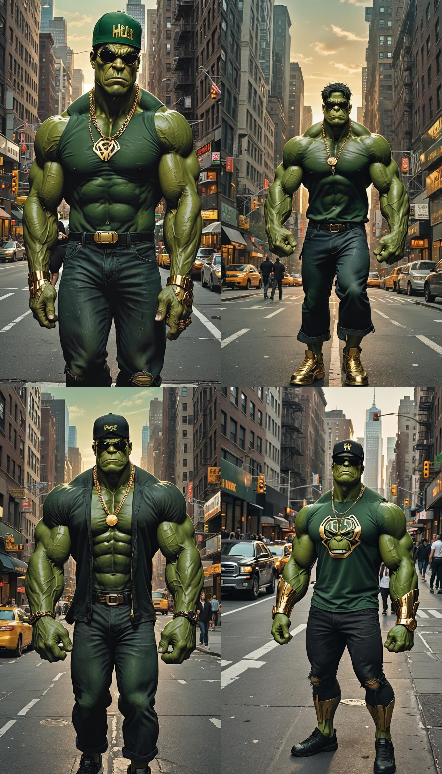 Hulk Dons Hip-Hop Style in New York City