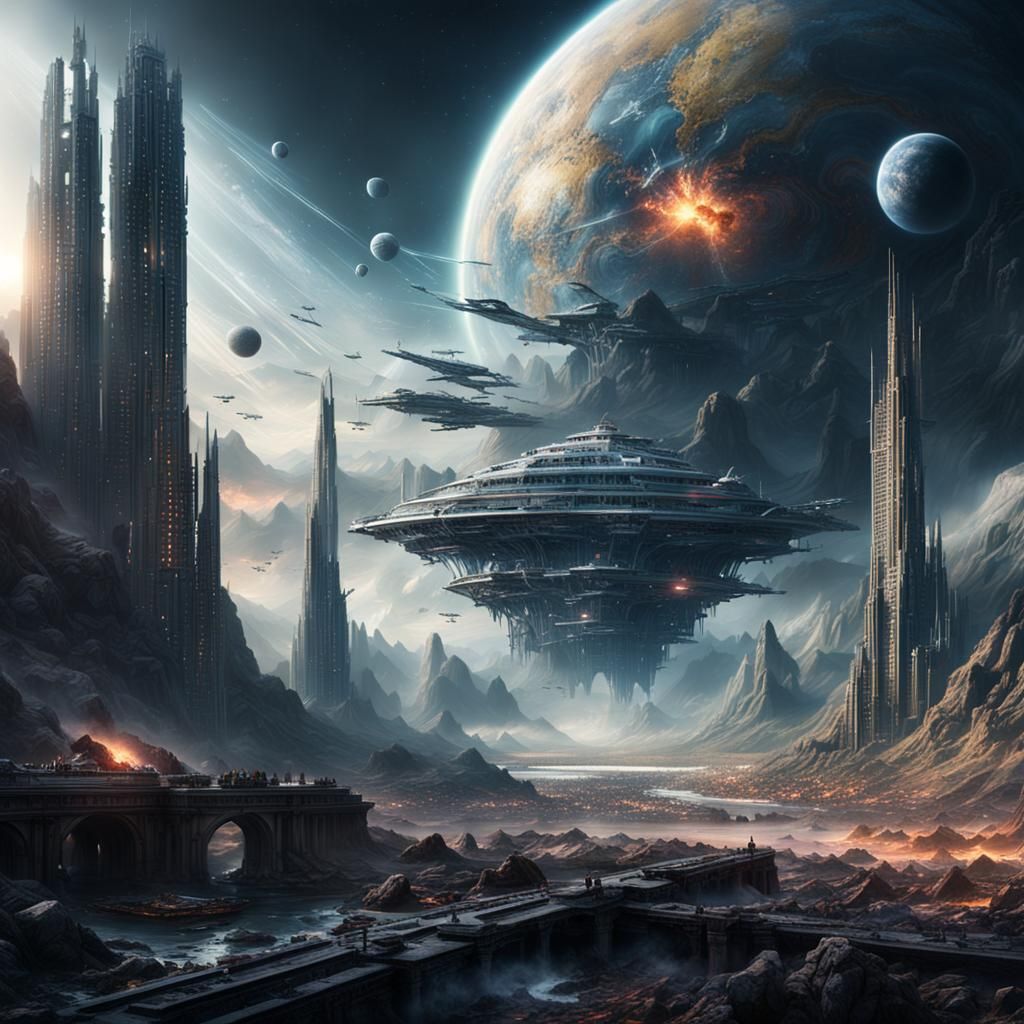 Epic Galactic Extinction Level Event: Digital Matte Painting
