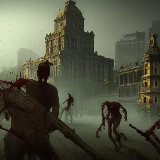 Kolkata Zombie Apocalypse: Detailed Matte Painting