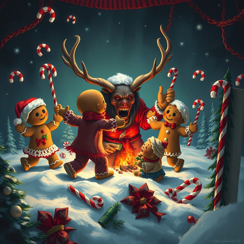 Krampus Devours a Festive Holiday Nightmare