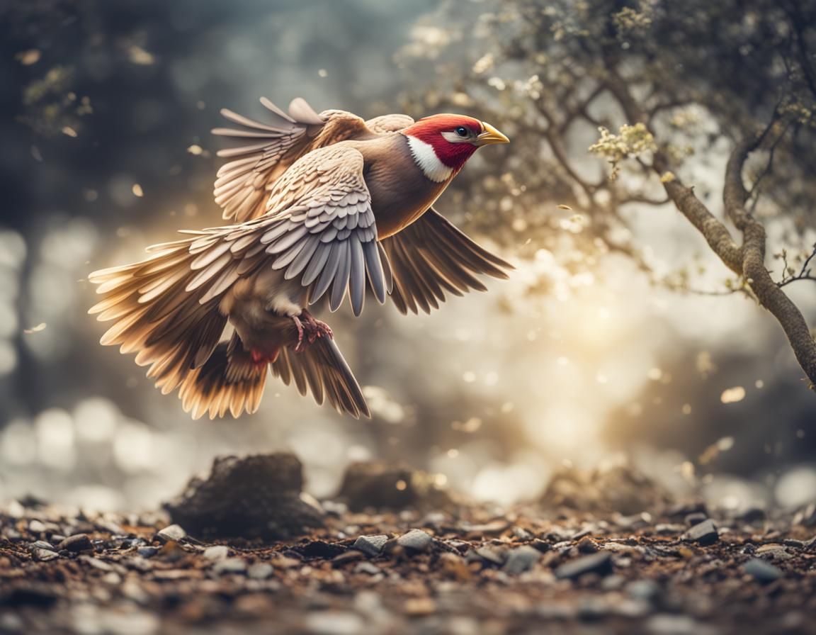 Pidgeot Flying: Hyperrealistic 64 Megapixel Image