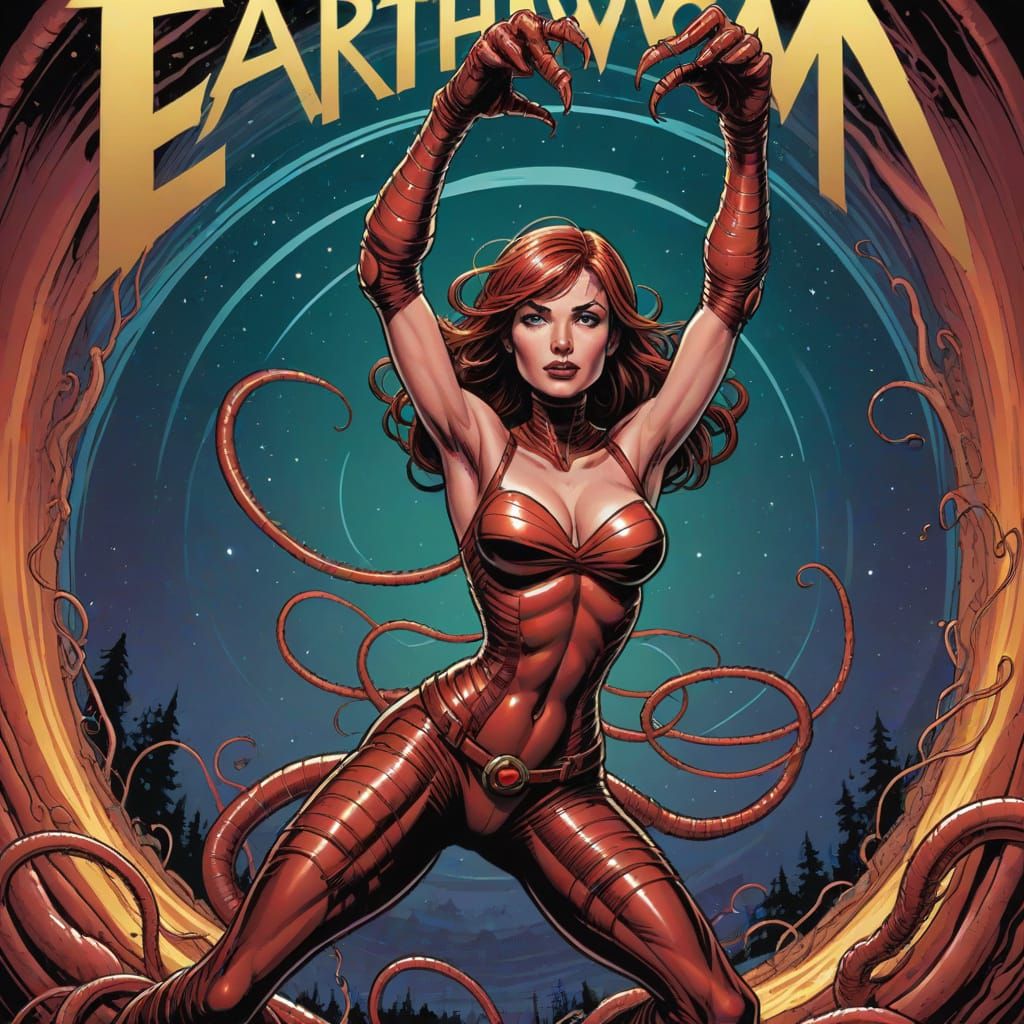 Earthworm Woman: Comic Book Art