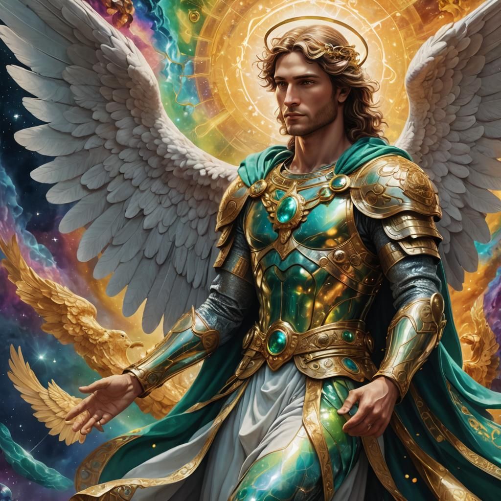 Archangel Raphael Healing: Holographic Astral Illustration