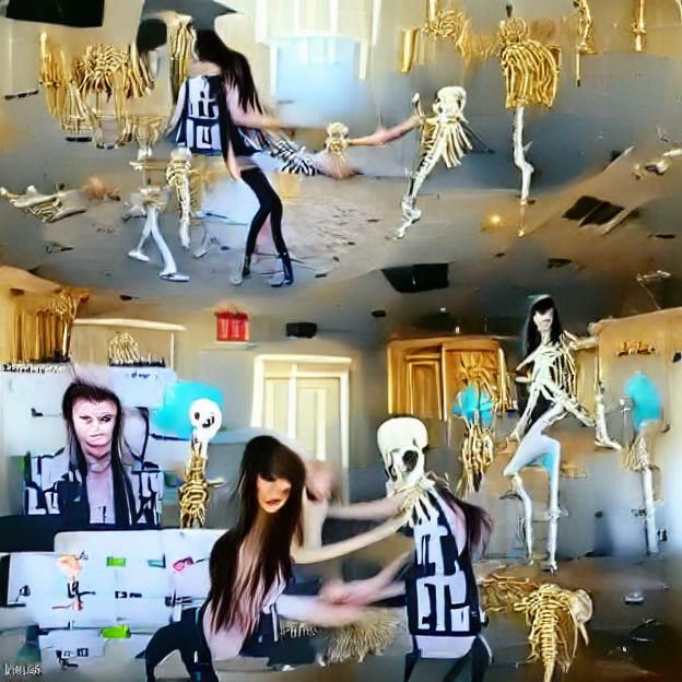 Dancing Skeletons: A Macabre Dance of Death