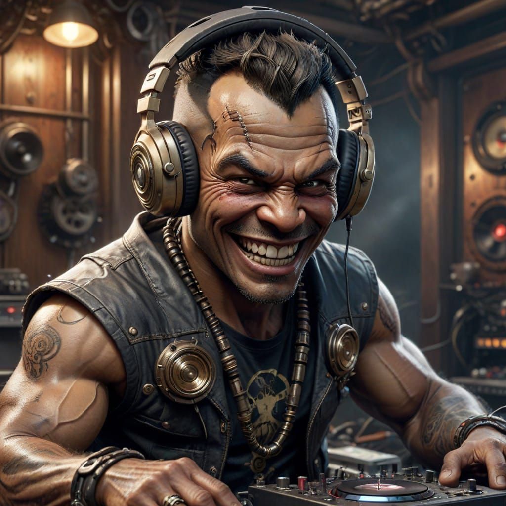 Brutal DJ in Steampunk Vinyl Lair