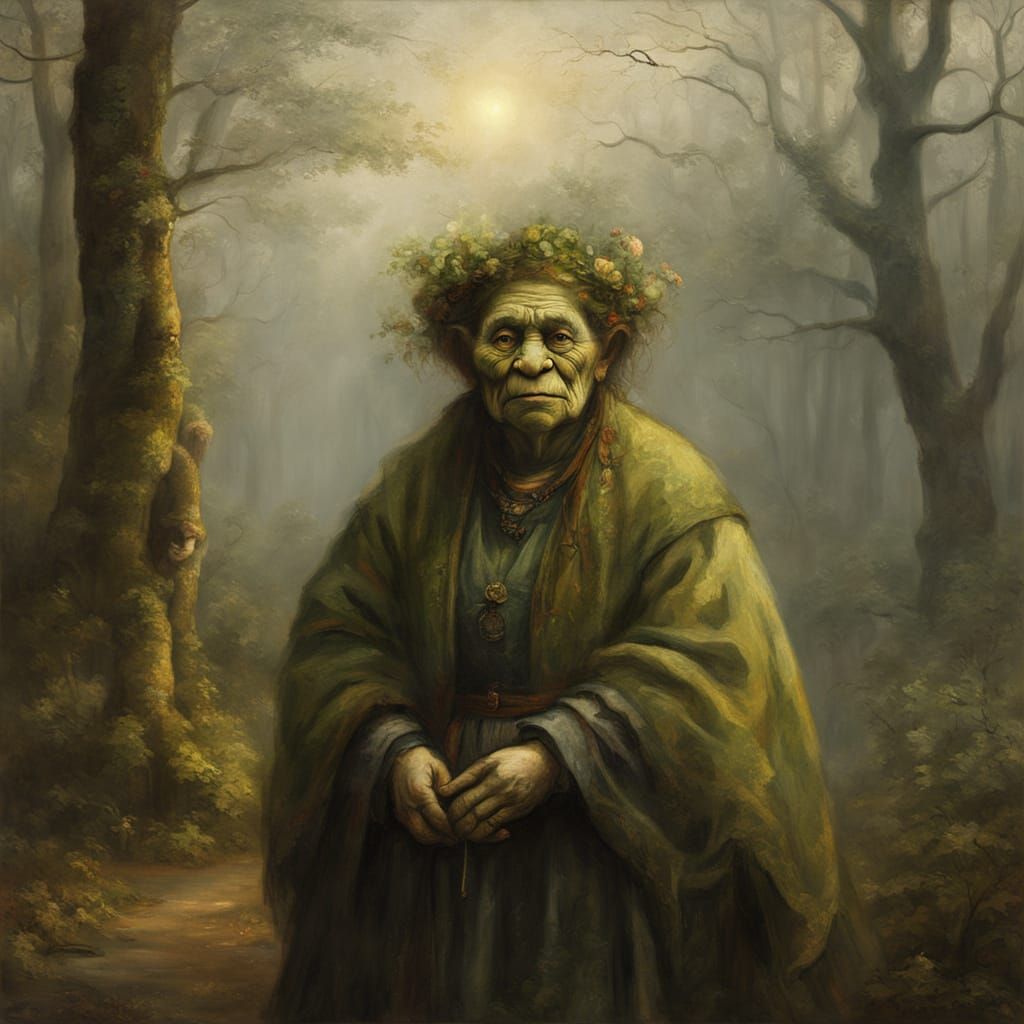 Greenskin Troll Visits Paris as Golden Age Portrait