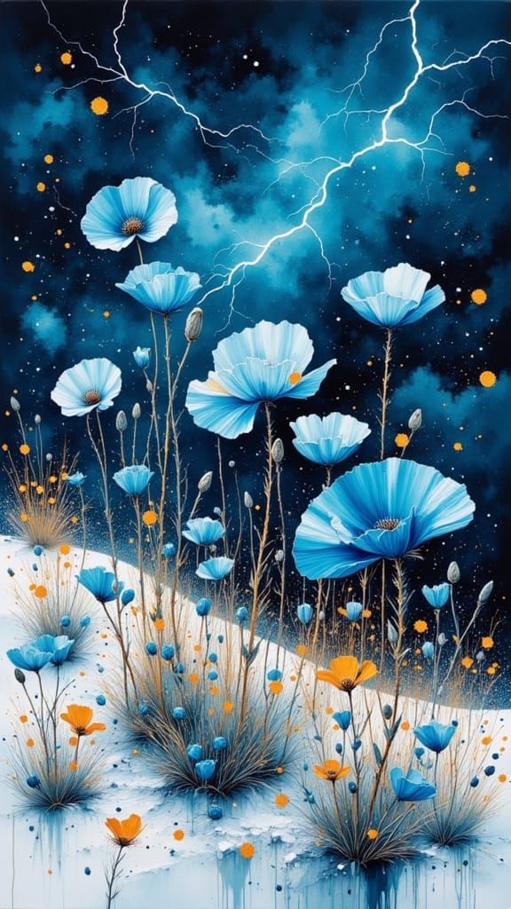 Foreground: wildflower and fireflies
midground: very tall Ic...