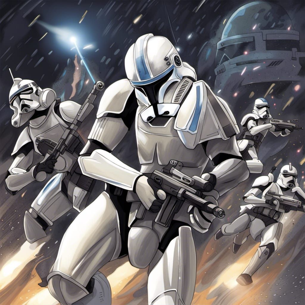 Clone Trooper in Anime Style