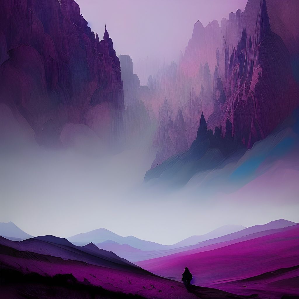 Epic Valley of Shadow in Detailed Oil Painting