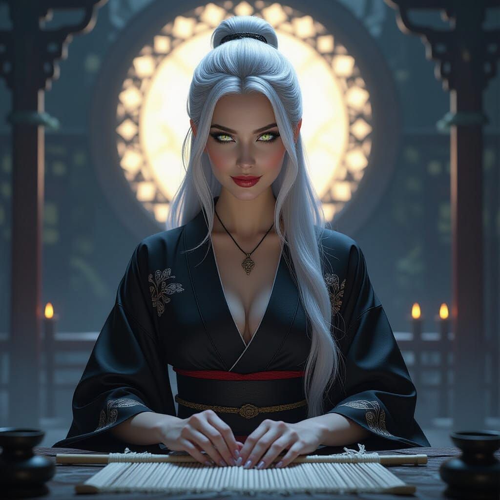 Gothic Shrine Weaver of Nightmares in Dark Fantasy Art