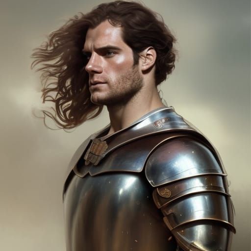 Medieval Warrior Portrait in Hyperdetailed Style