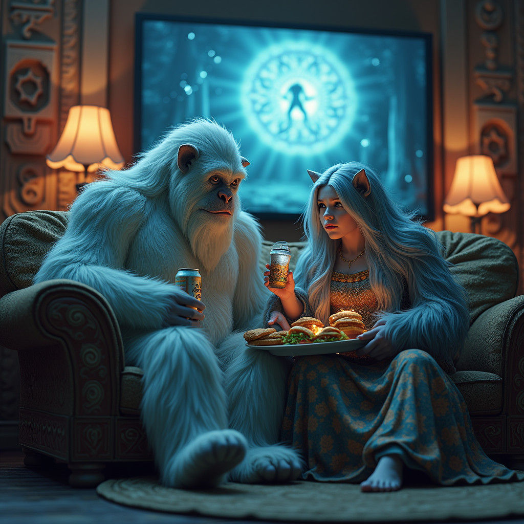 Yeti Date Night: A Cinematic Concept Art