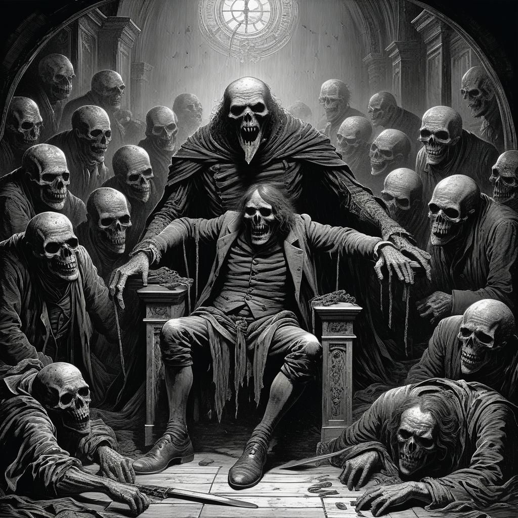 Horror Image of a Tongue Tied Person