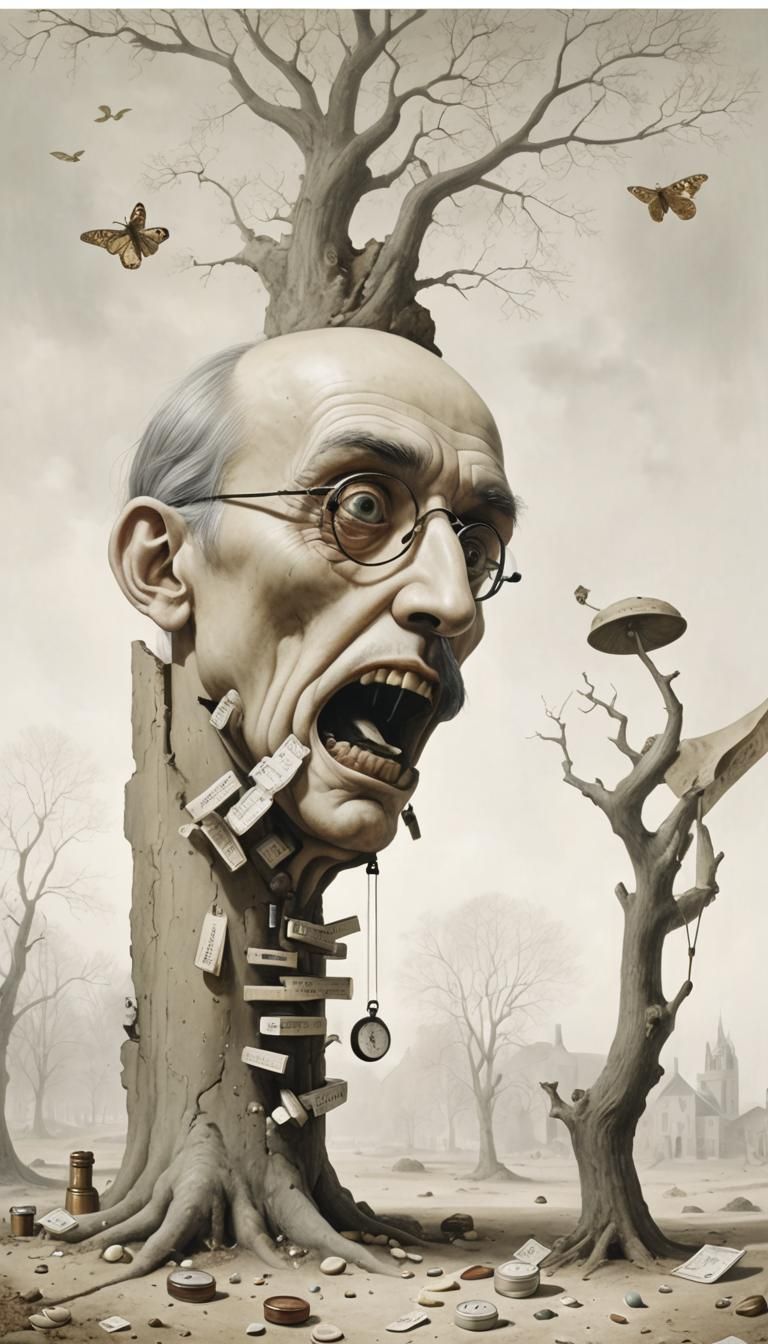 Pharmacist's Lost Watch in Gothic Surrealism