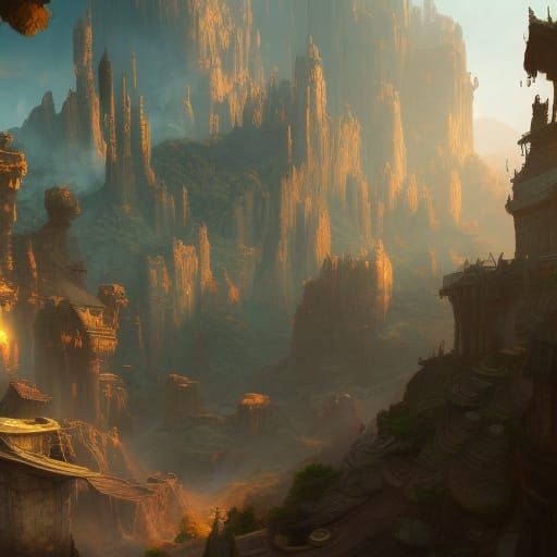 Fantastical Refrigerator in Detailed Matte Painting