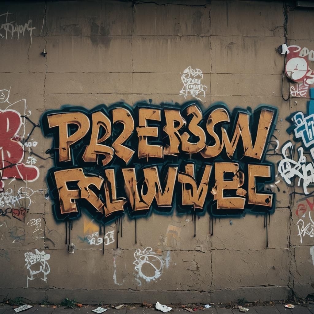Graffiti Wall Art: Cinematic Film Still
