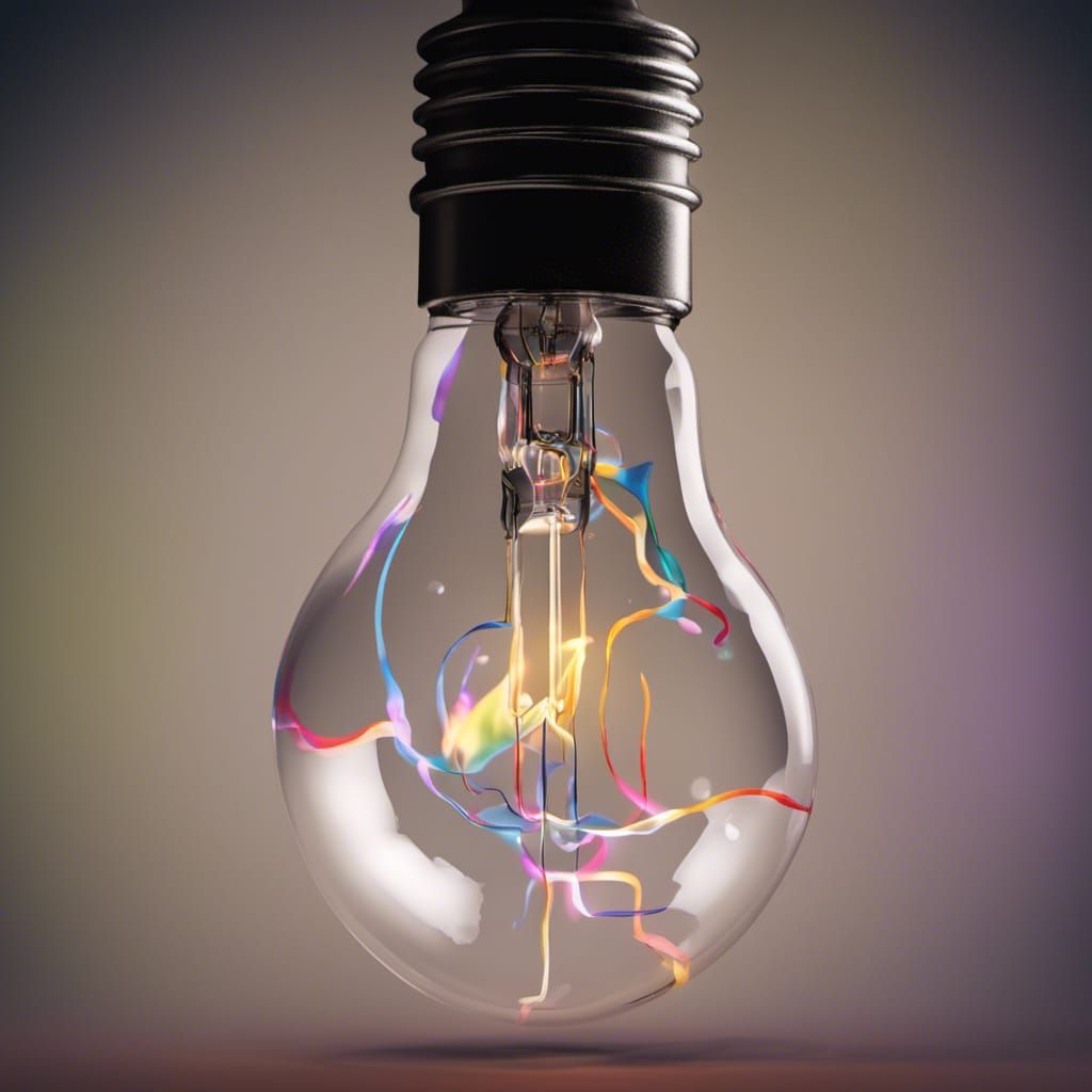 Detailed Light Bulb with Surprise Inside