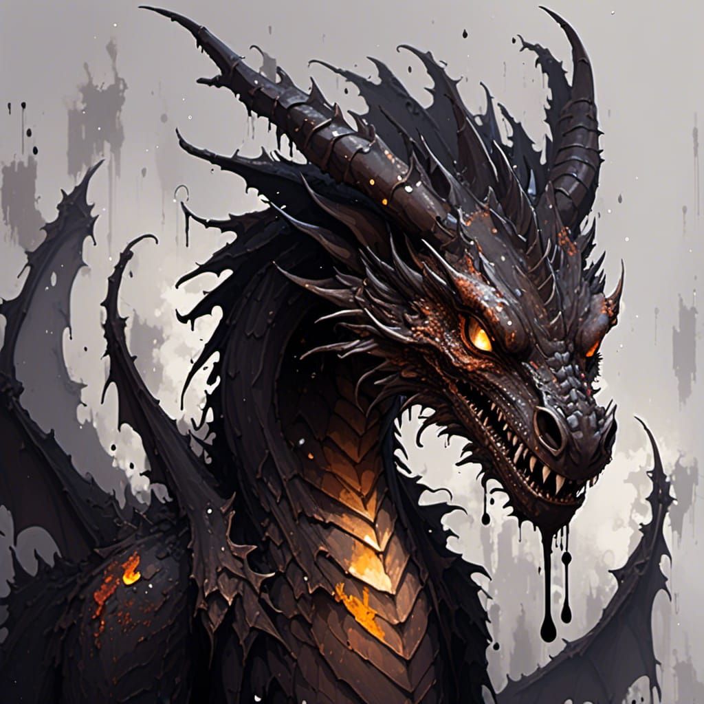 Decaying Cute Chibi Dragon of Dark Elegance