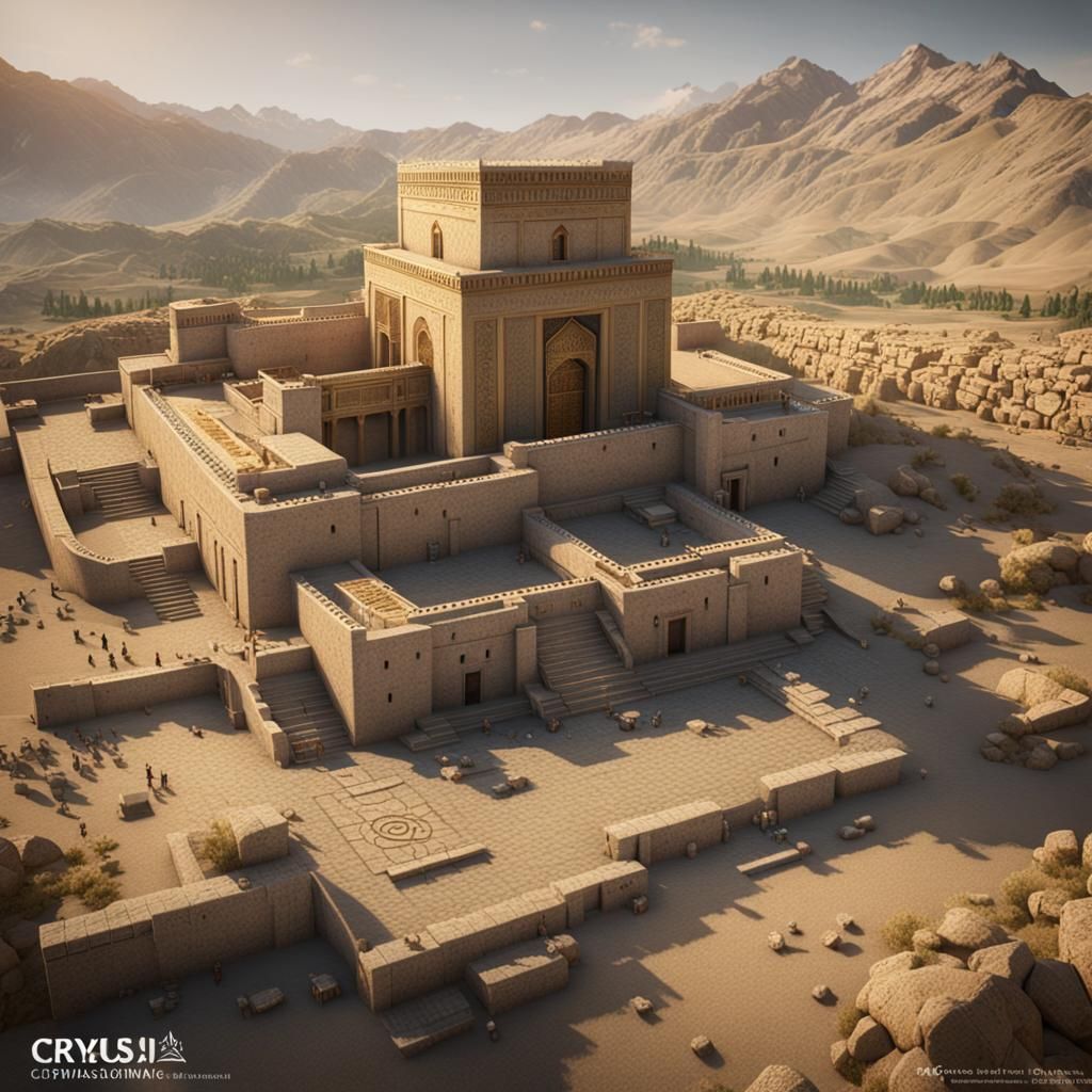 Takht-e Jamshid Ruins in 3D Cinematic Style
