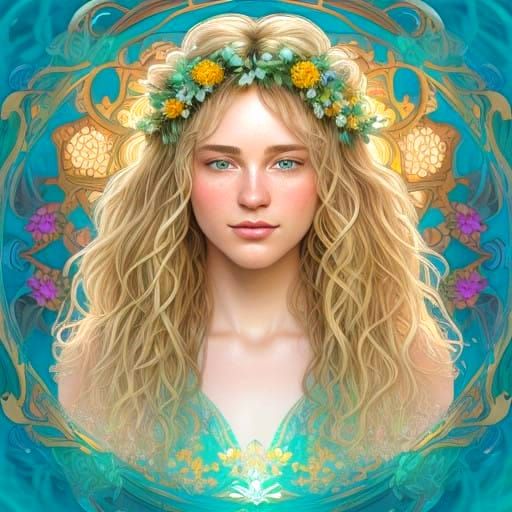 Ethereal Beauty in Vibrant Aqua