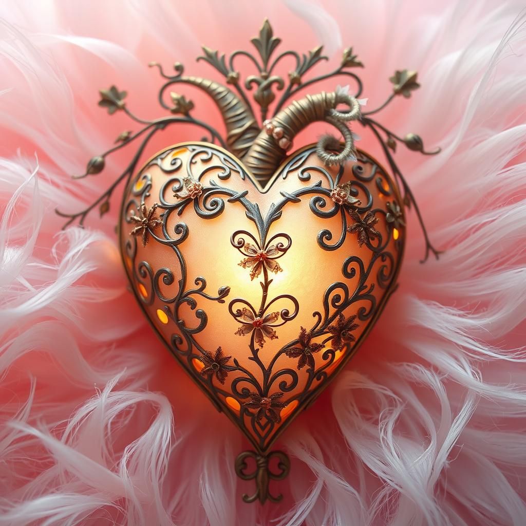 Ornate Heart with Ethereal Glow