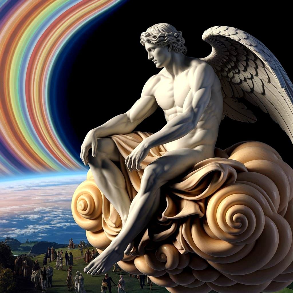 Apollo Watches Earth, Sculpted in Retro Style