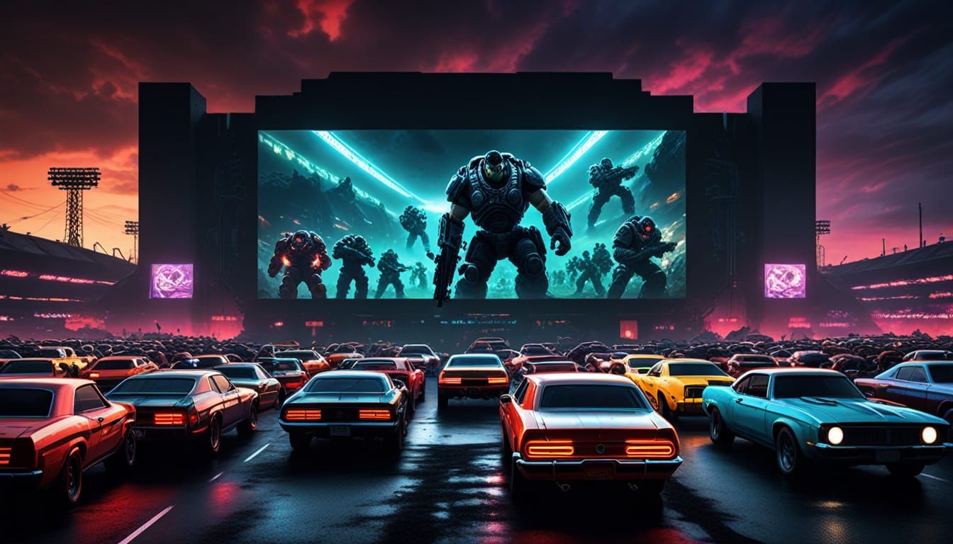 Gears of War Esports Event Projected at Classic Drive-In