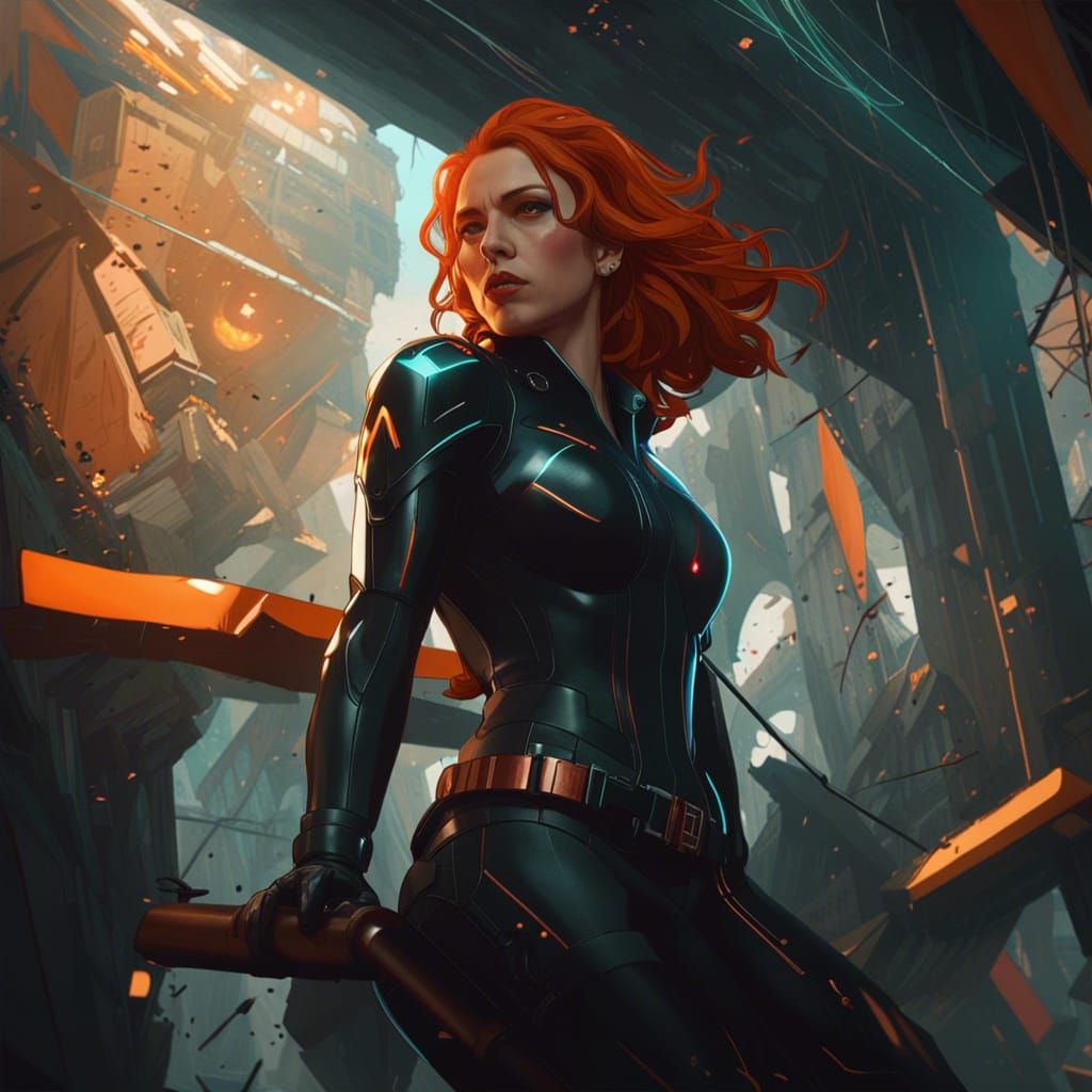 Black Widow Concept Art in 8K Resolution