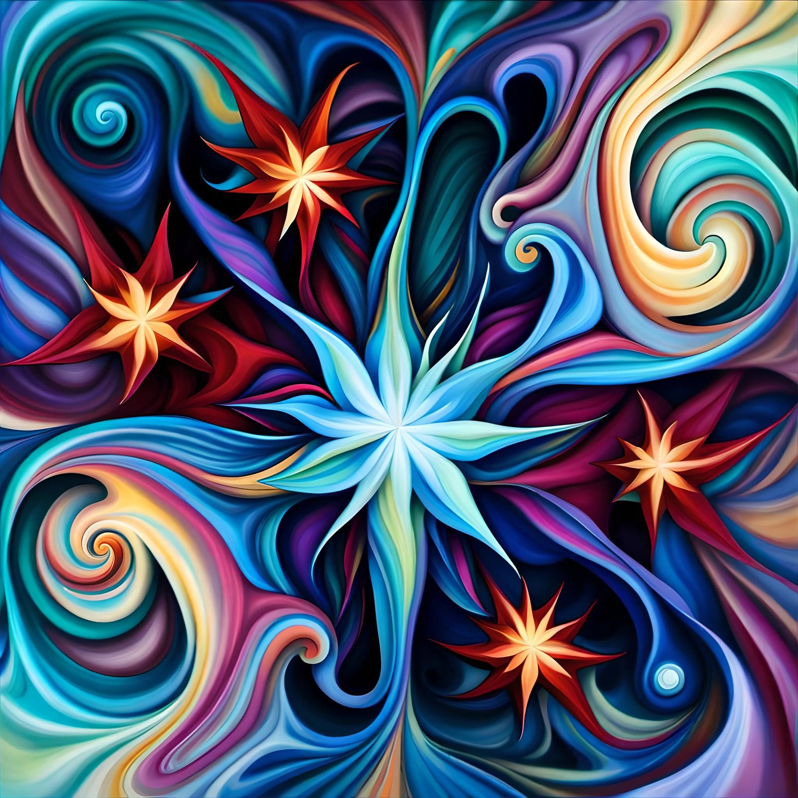 Variegated Starfield Maelstrom in Abstract Style