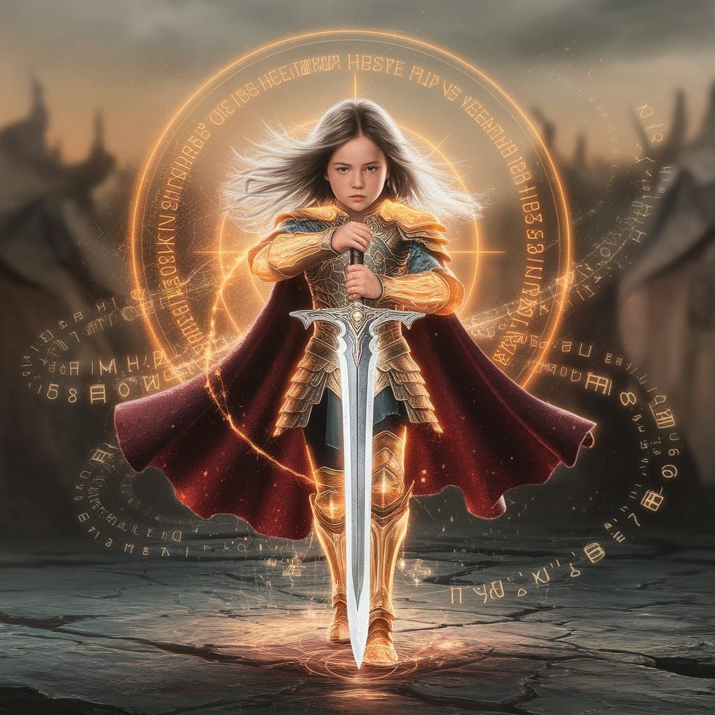 Girl Transforms into Mythical Warrior with Divine Armor