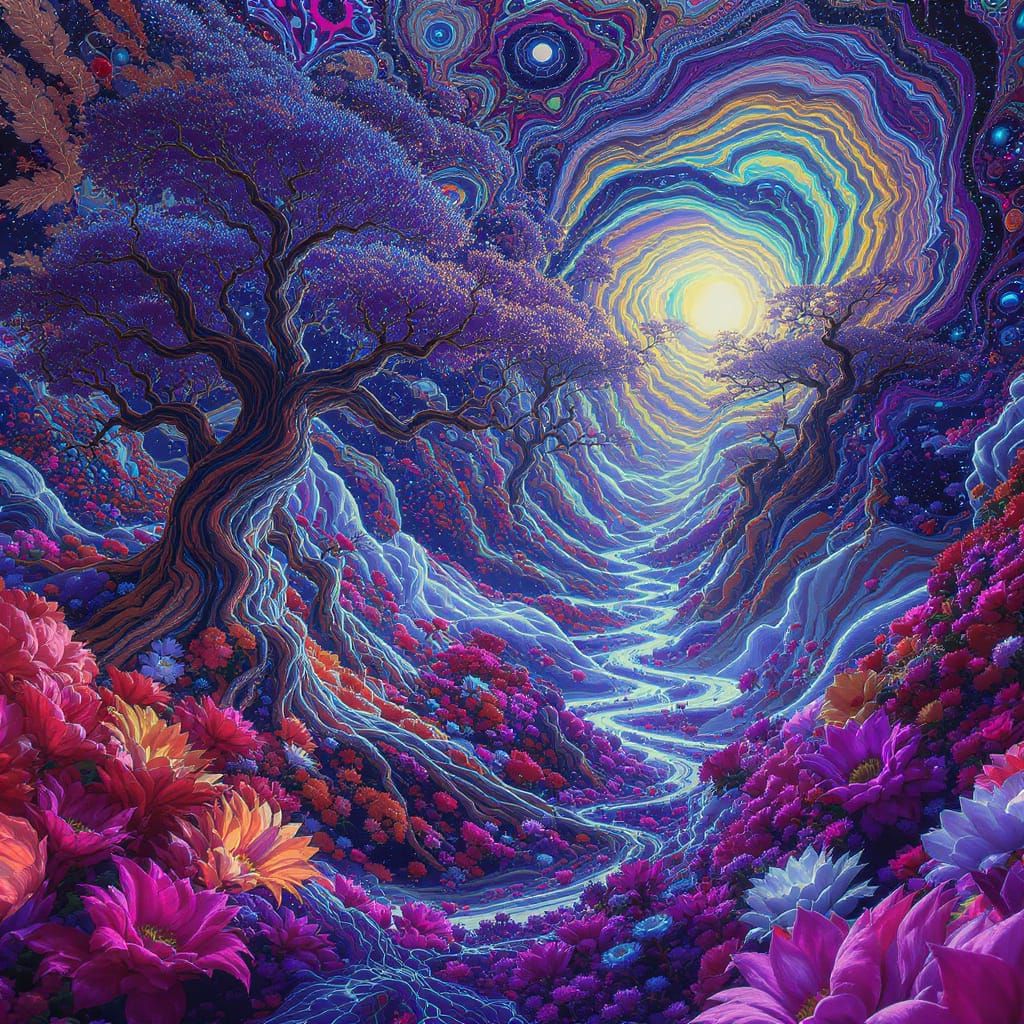 Vibrant Kaleidoscope of Colors in Digital Art