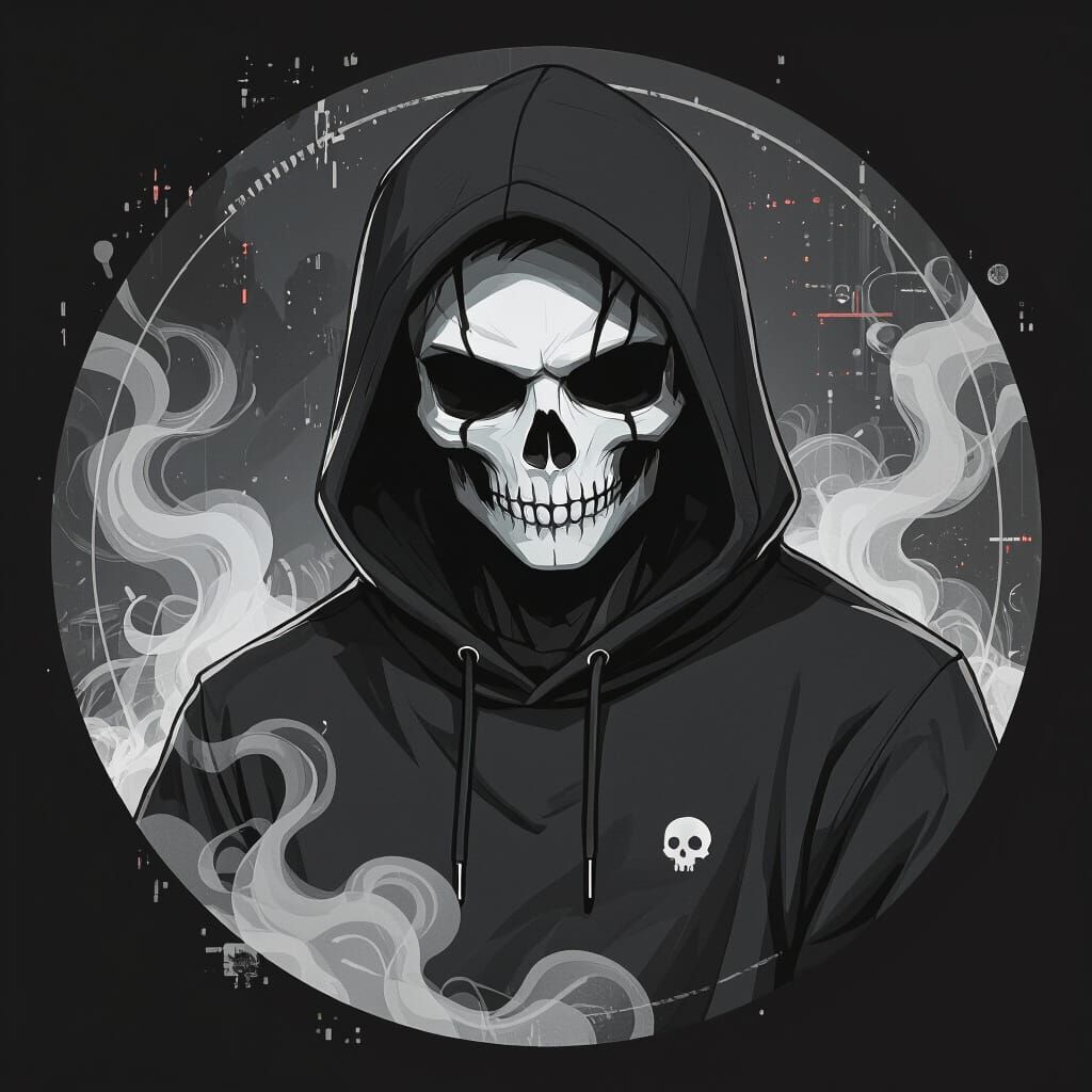 Mysterious Hooded Figure in Digital Art Portrait