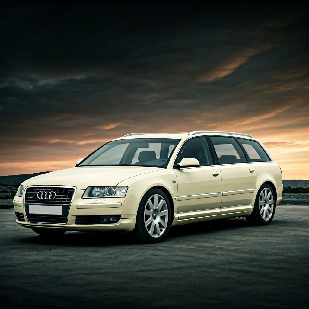 Cream Audi A8 Transformed into a Cinematic Minivan Masterpie...