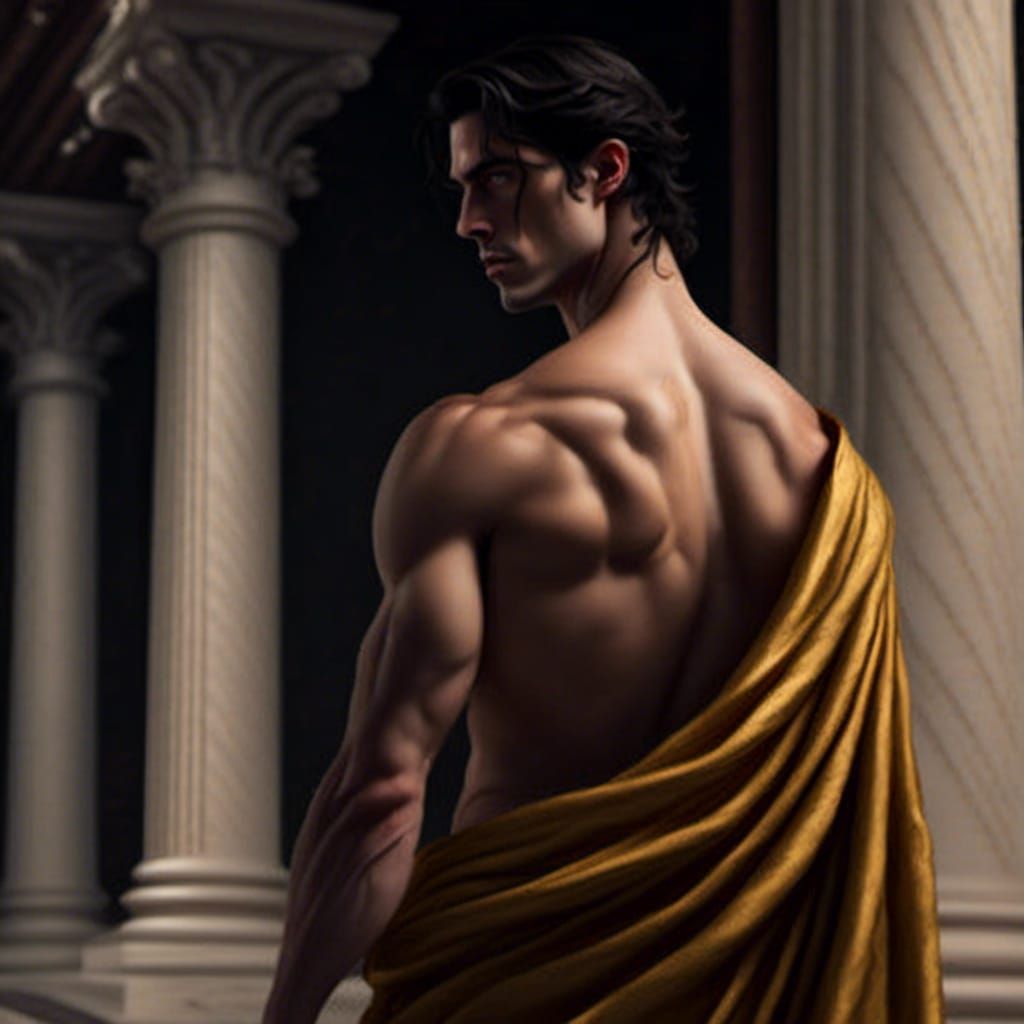 Hades in Olympia: Hyperrealistic Greek God