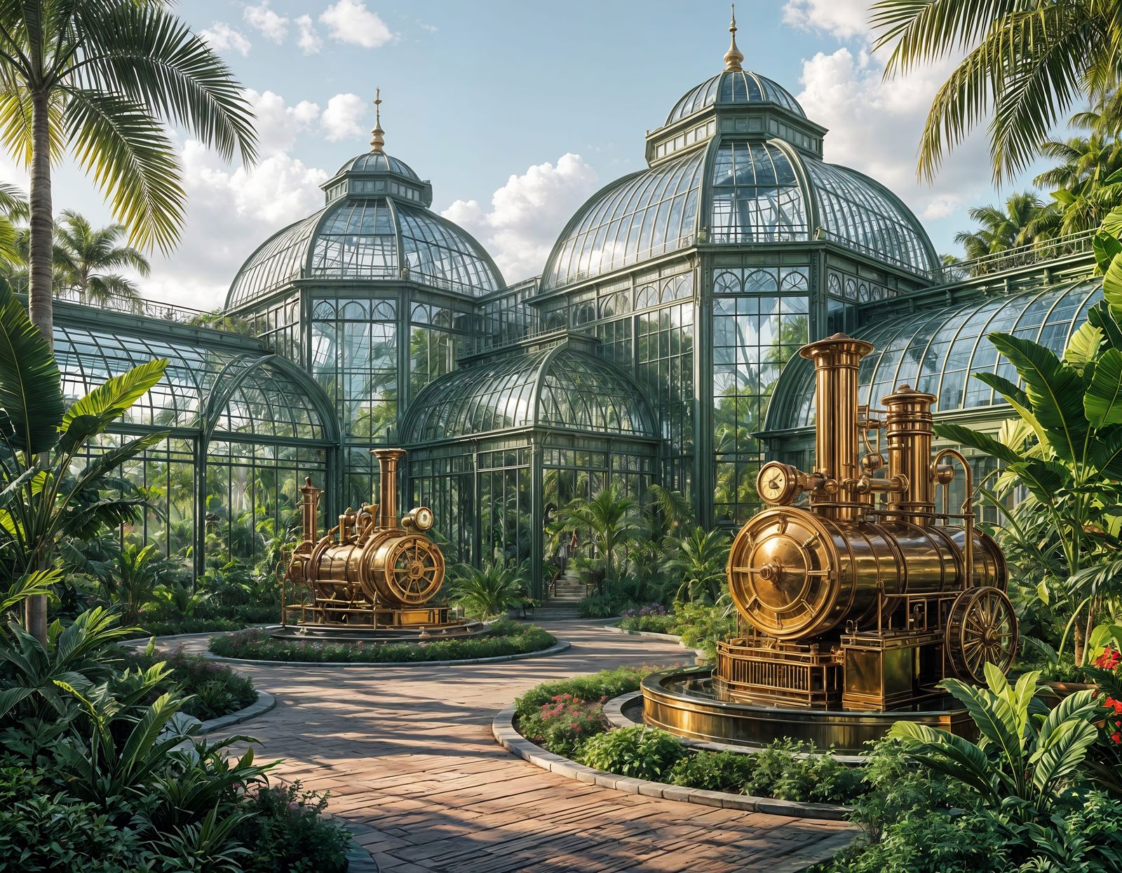 Futuristic Botanical Garden in Paramaribo: Digital Matte Pai...