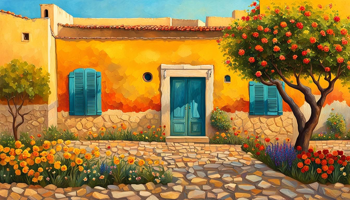 Medieval Village at Golden Hour
