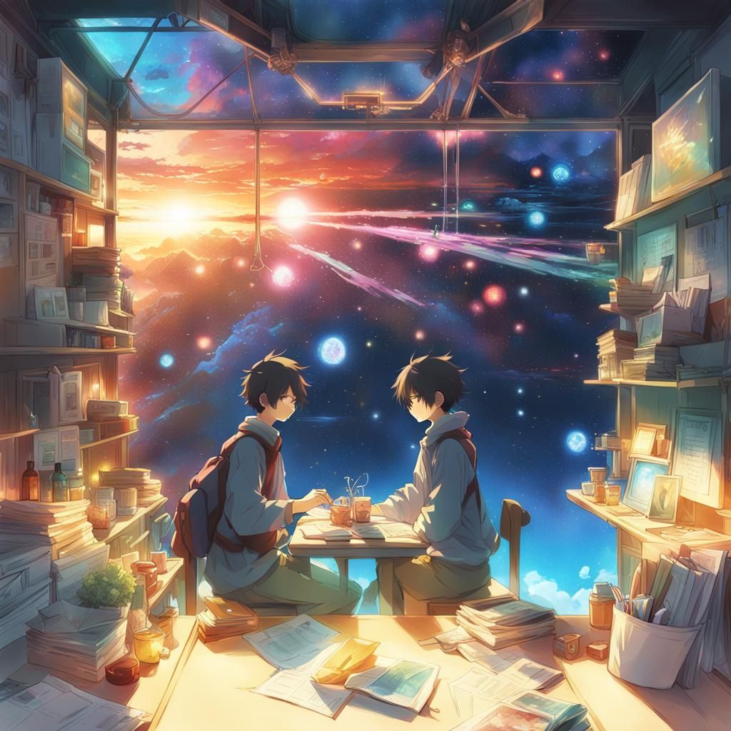 Luminescent Fairy Workstation in Anime Style