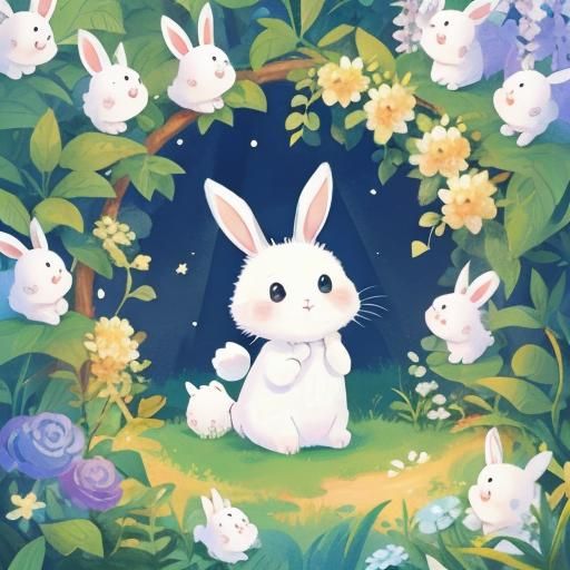 Image of a Small White Rabbit